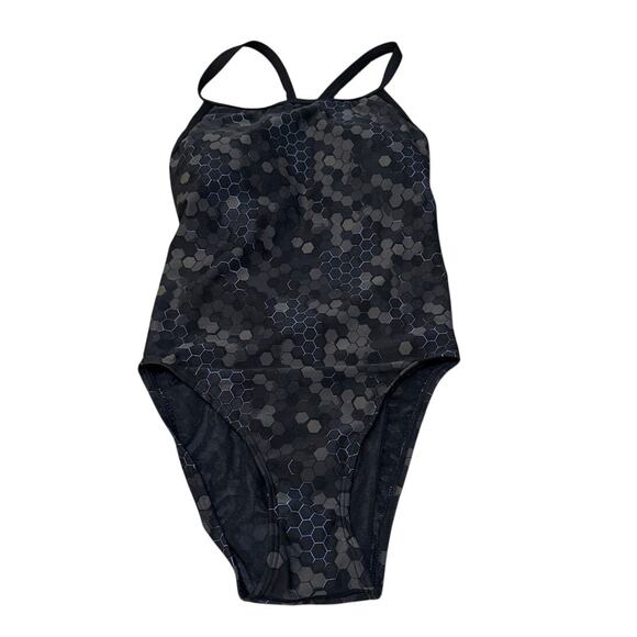 TYR Durafast Elite® Women's Diamond Controlfit Swimsuit - Carbon Hex Size 10 New - Picture 1 of 6